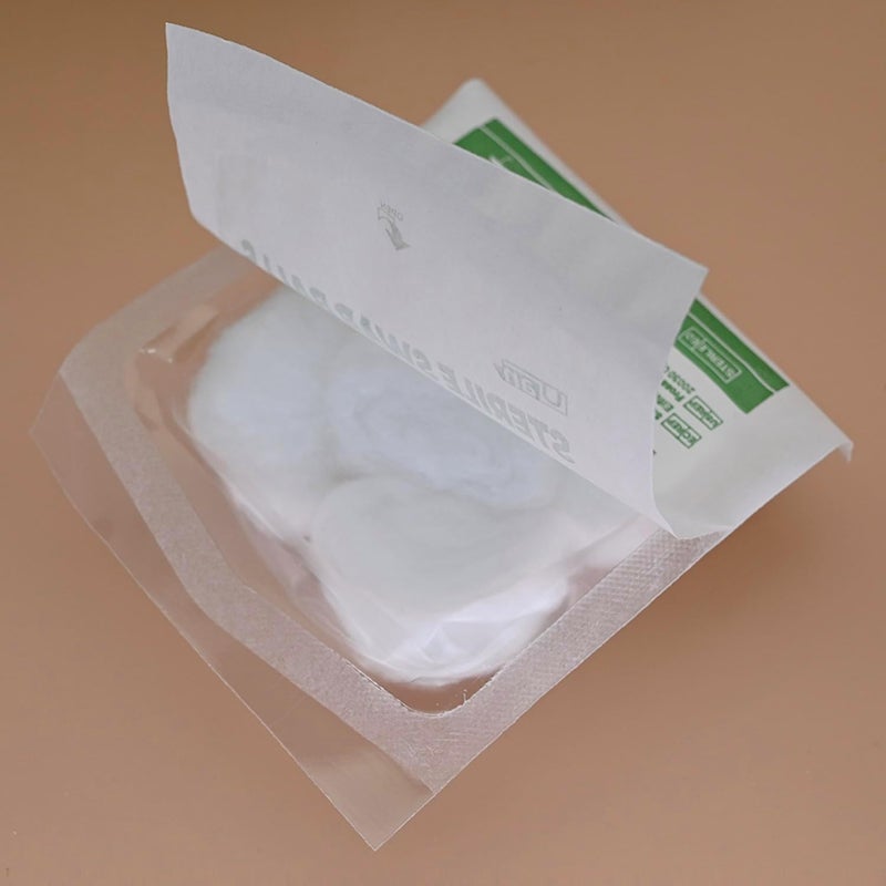 UAN Cotton Sterile Wound Care Swabs - Individually Packaged, Sterilized (Cotton Balls (XL) (5pcs/Pack)), 1 Box - Image 2